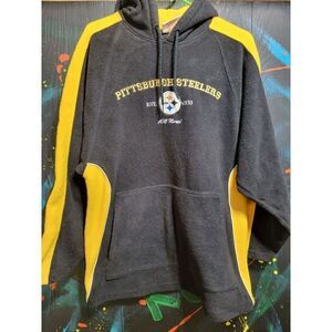 Vintage 90s Pittsburgh‎ Steelers Fleece Hoodie SZ M #176
